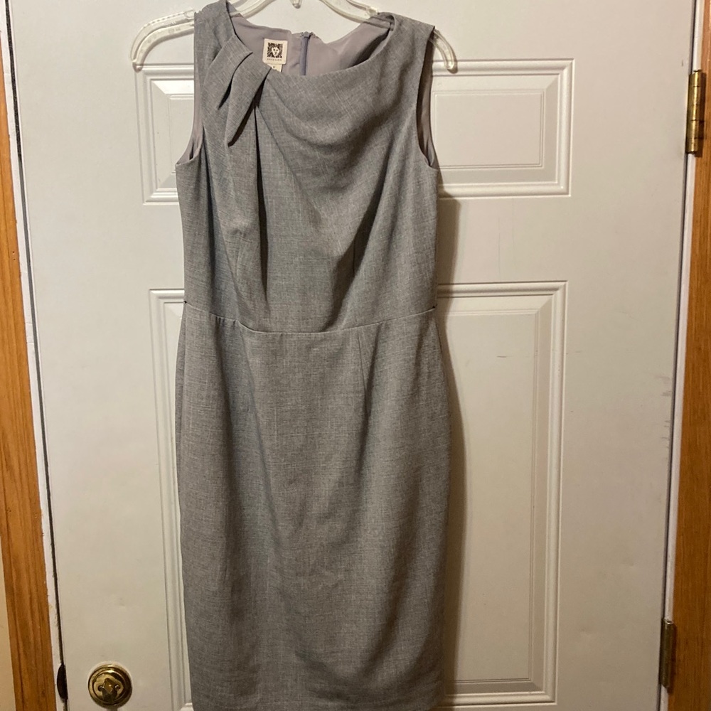 Anne Klein Elegant Grayβ Sleeveless Dress 8